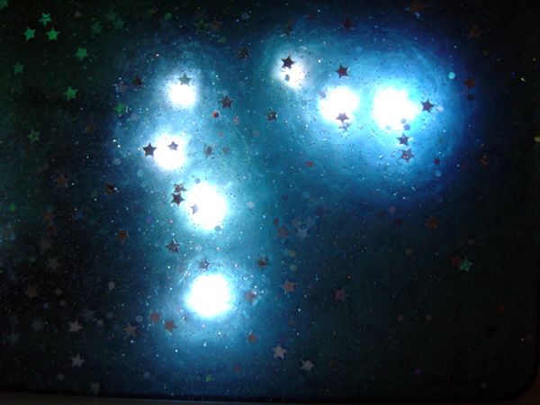 Cosmic Light With LEDs Embedded in Resin