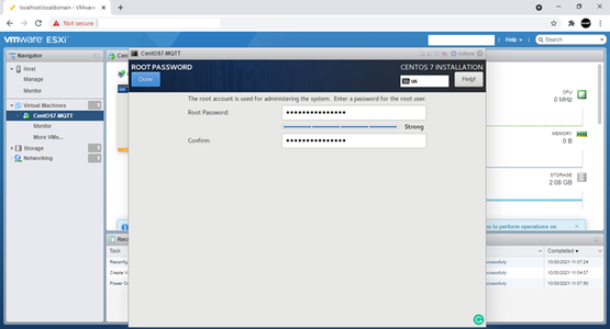 CentOS 7.0 Installation - the First VM