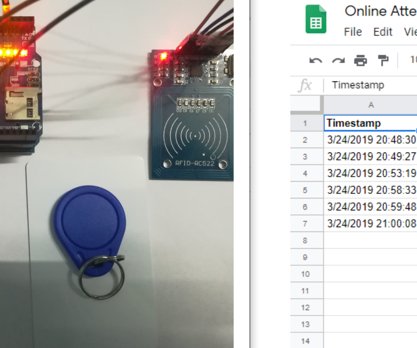 Attendance System With Storing Data on Google Spreadsheet Using RFID and Arduino Ethernet Shield