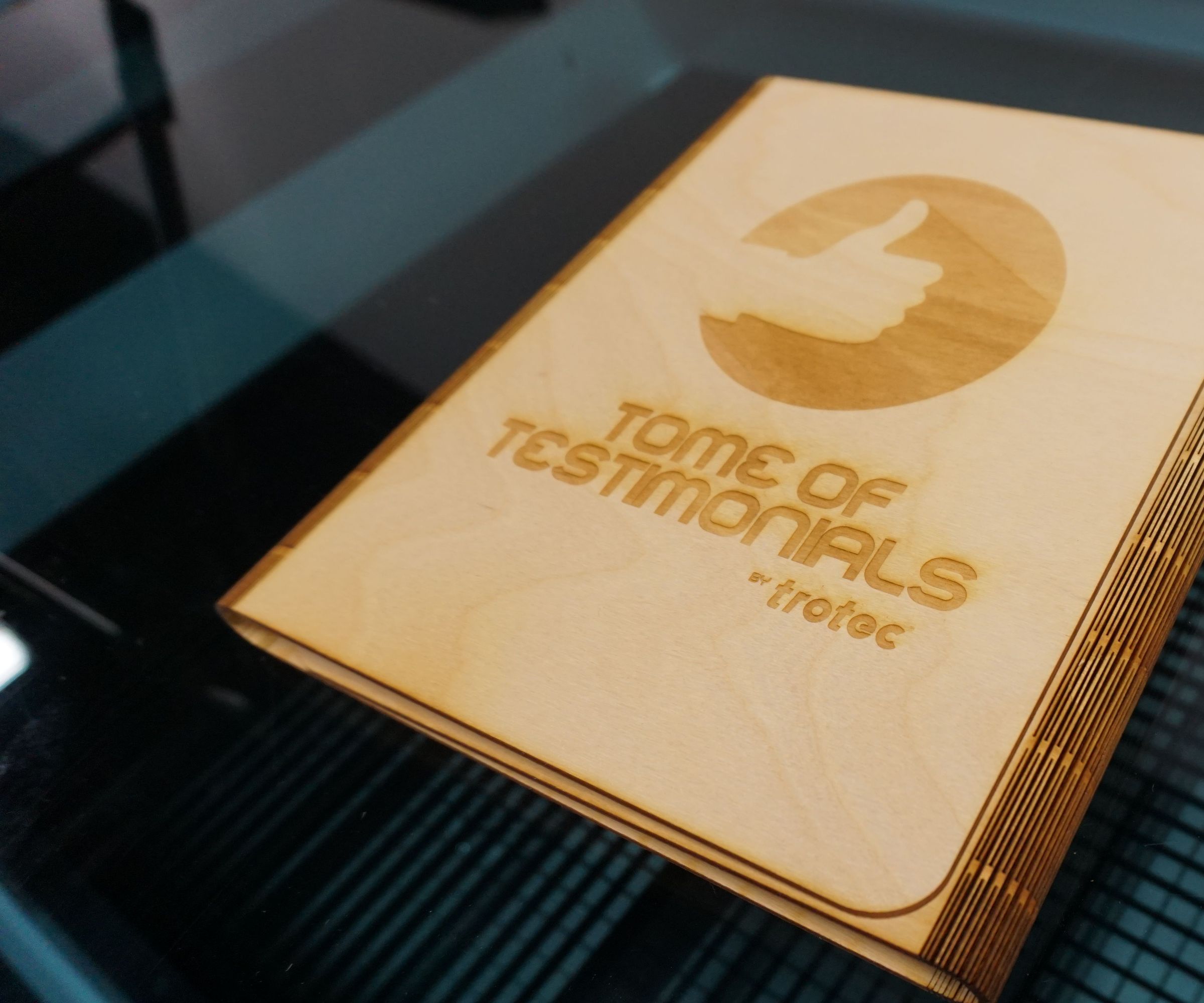 Wooden Binder With Hinge | Tome of Testimonials