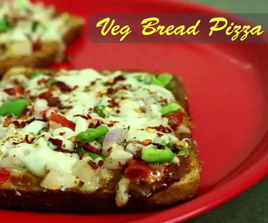 Veg Bread Pizza - Who's Hungry