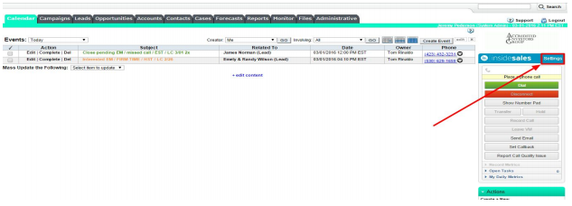 Open the "Settings" Window
