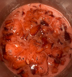 Making the Strawberry "Marinara" Sauce