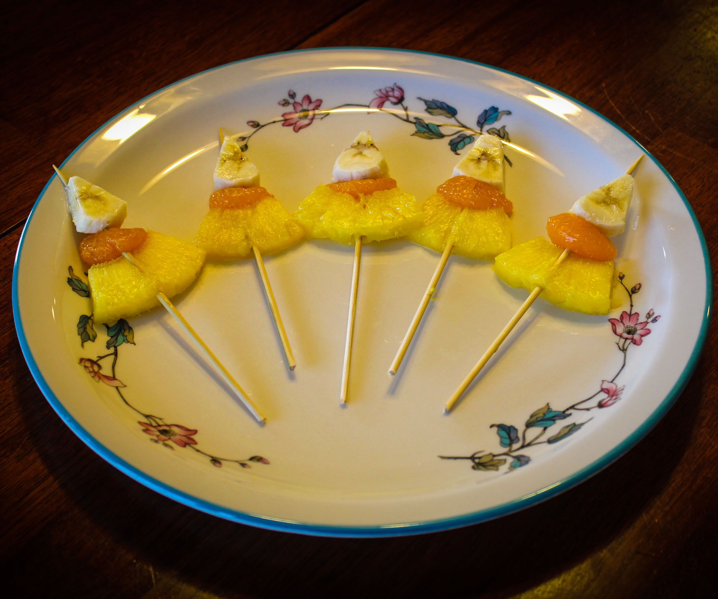 Halloween Candy Corn Fruit Stick