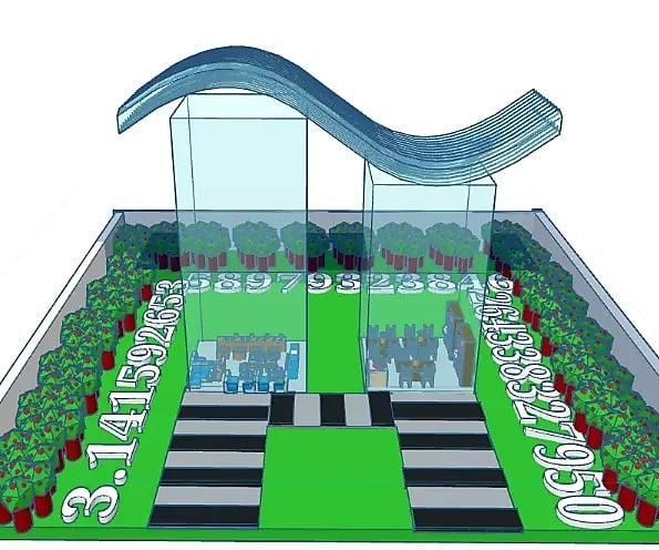 Make Your Own Pi-shaped Book Cafe! (Tinkercad)