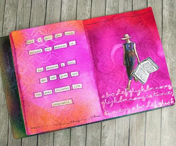 Girls Who Read Art Journal Project