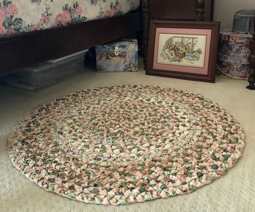 A Hand Woven and Hand Sewn Rag Rug