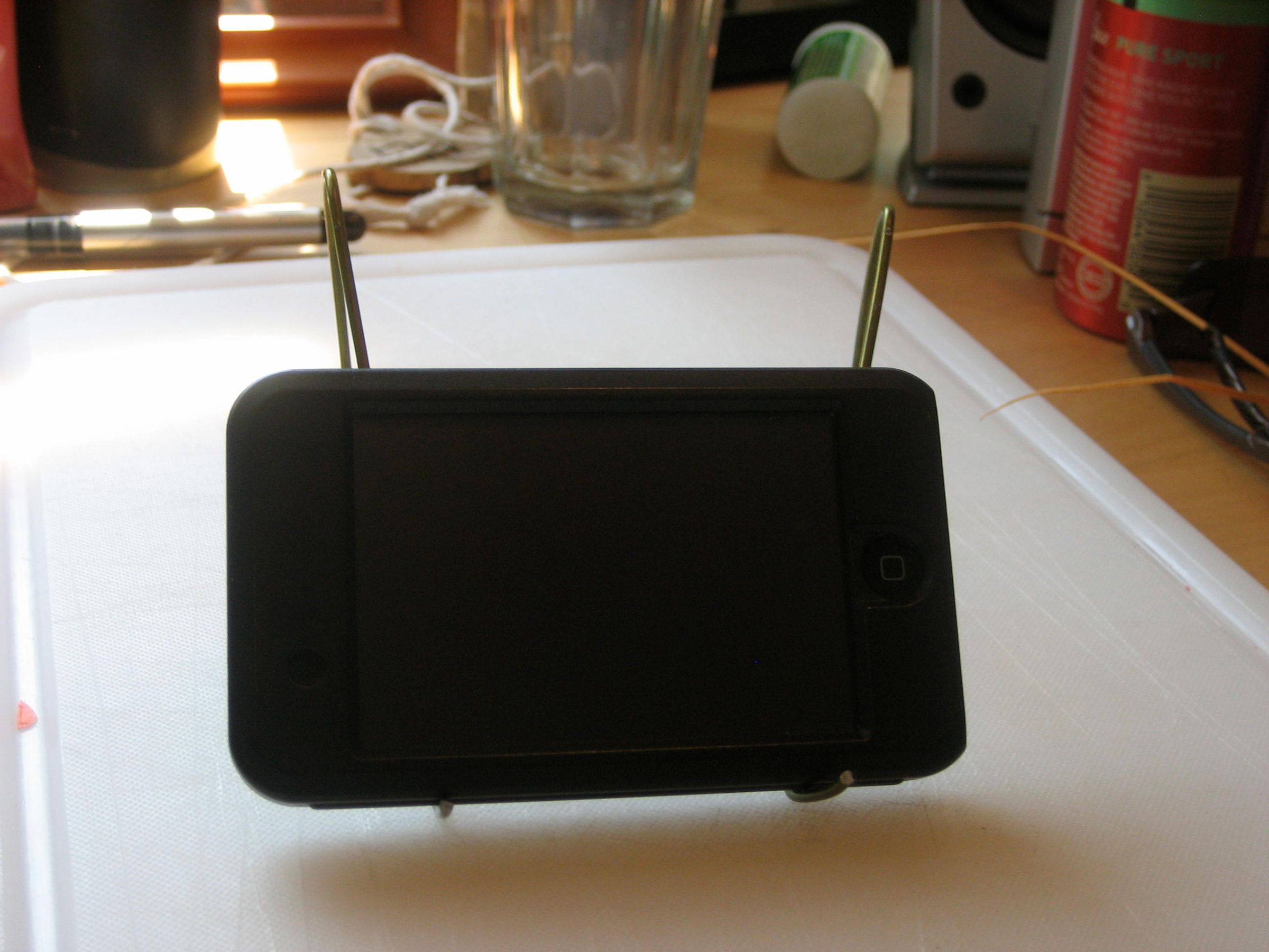 Ipod Dock from Metal Hanger