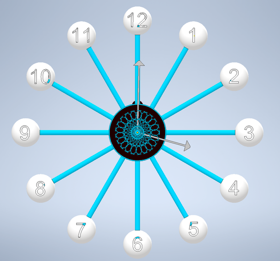 3D Printed Wall Clock With Kinetic Art and LEDs : 10 Steps (with ...