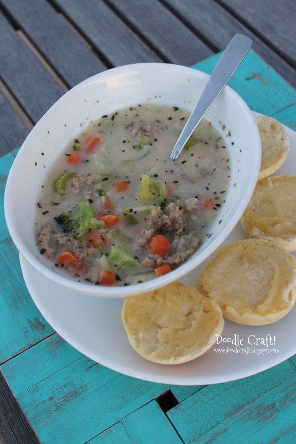 Creamy Potato and Veggie Soup!