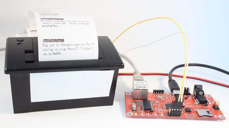 Thermal Tweeter networked Twitter printer