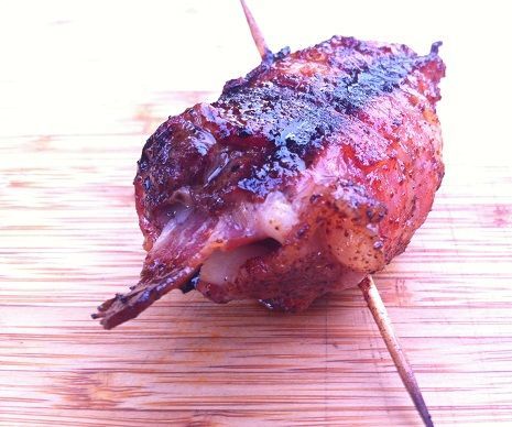 Baked Wrapped Stuffed Steak Bites