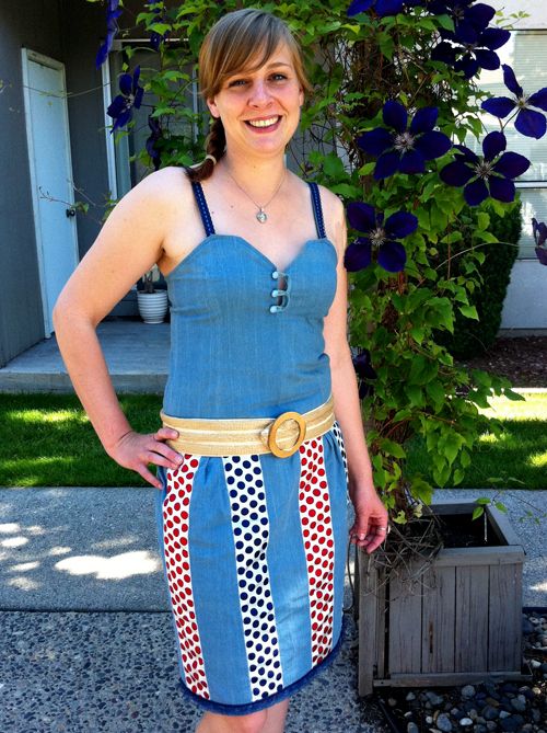 Casually Patriotic - a Scarf Dress