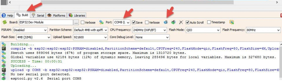 Generate, Compile, and Upload the Code