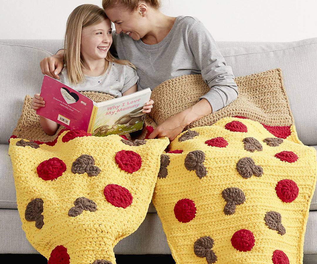 Pizza Party Crochet Snuggle Sack