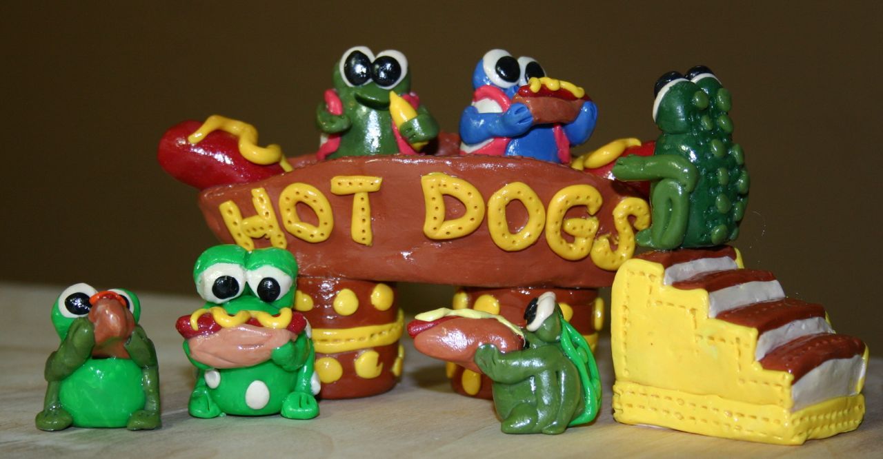 Oven-Bake Clay Frogs