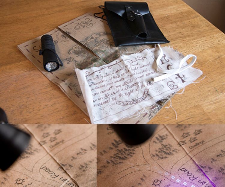 Custom Marauder's Map Variation With Disappearing Footprints