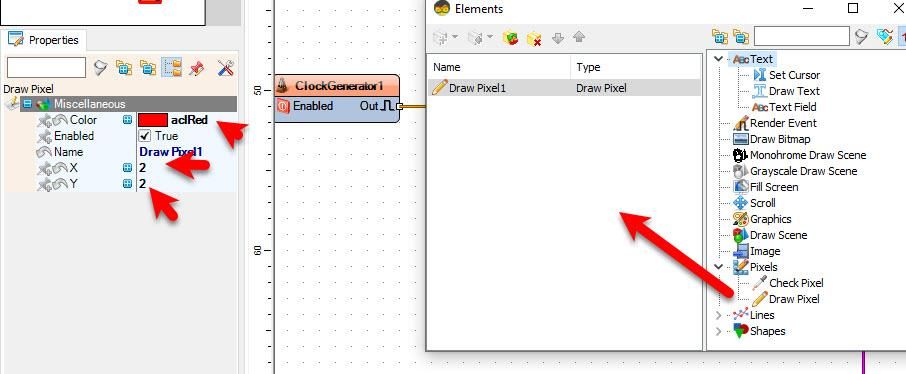 In Visuino Set Components