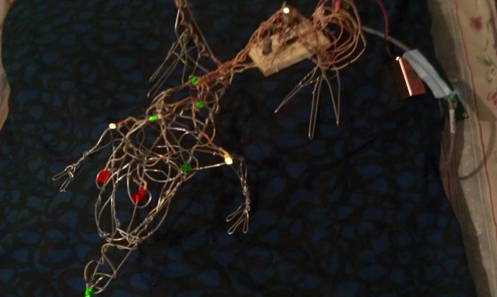 LED Blinky Wire Sculpture