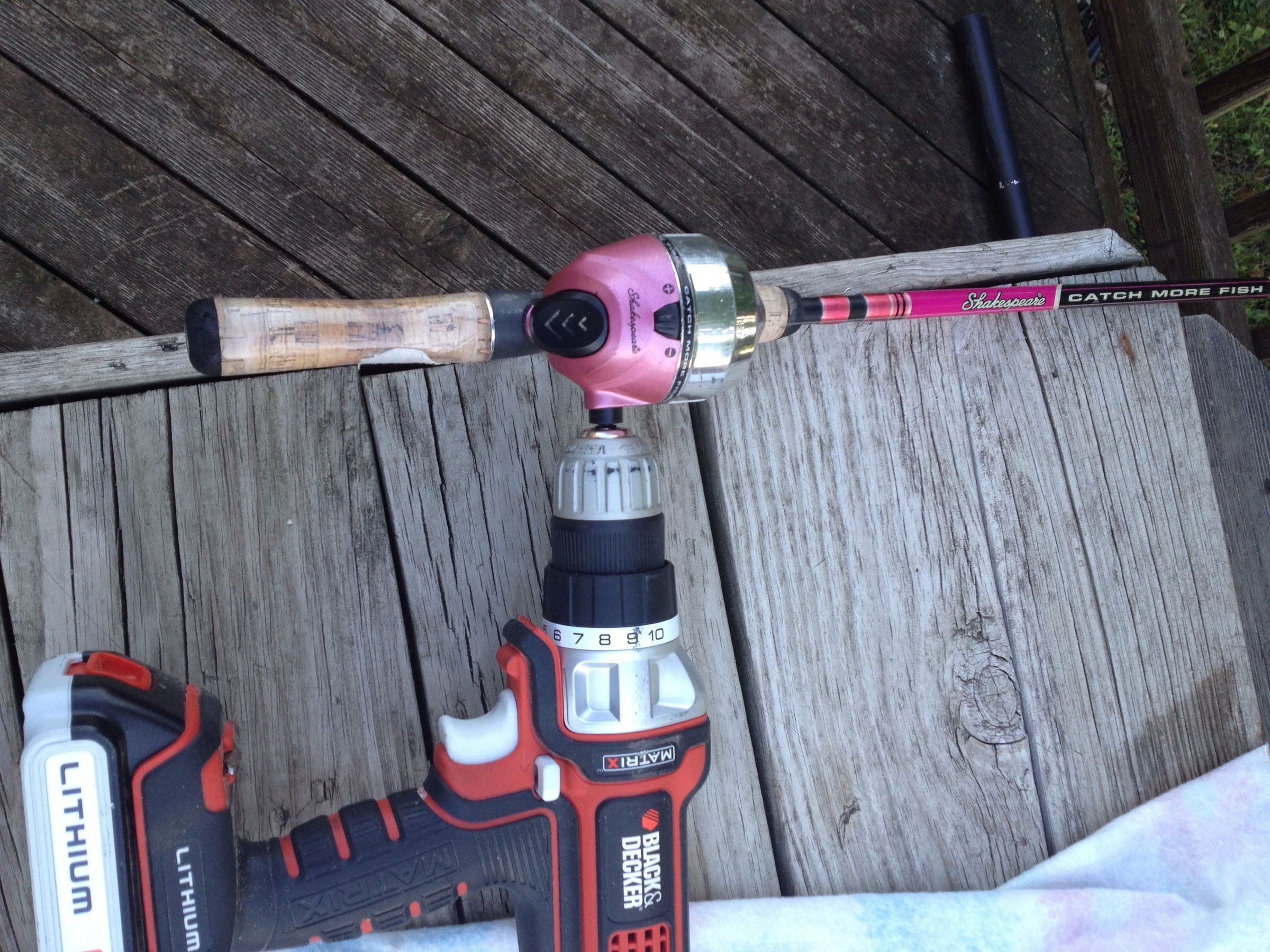 Drill Powered Fishing Reel