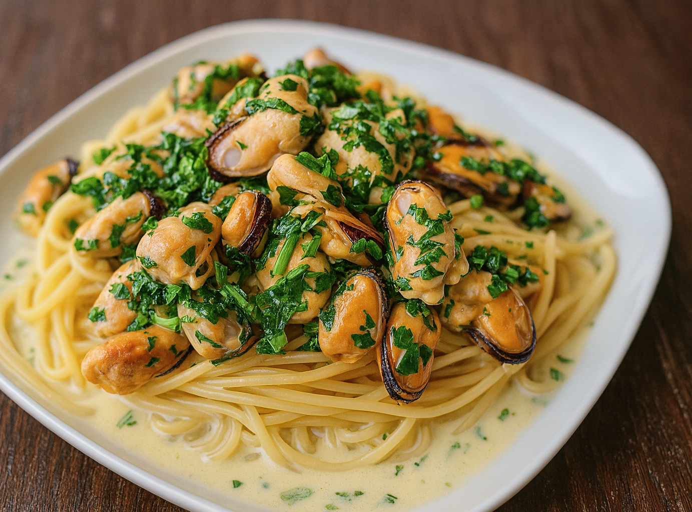 Creamy PASTA With Mussels — Easy, Delicious, and Restaurant-Style!