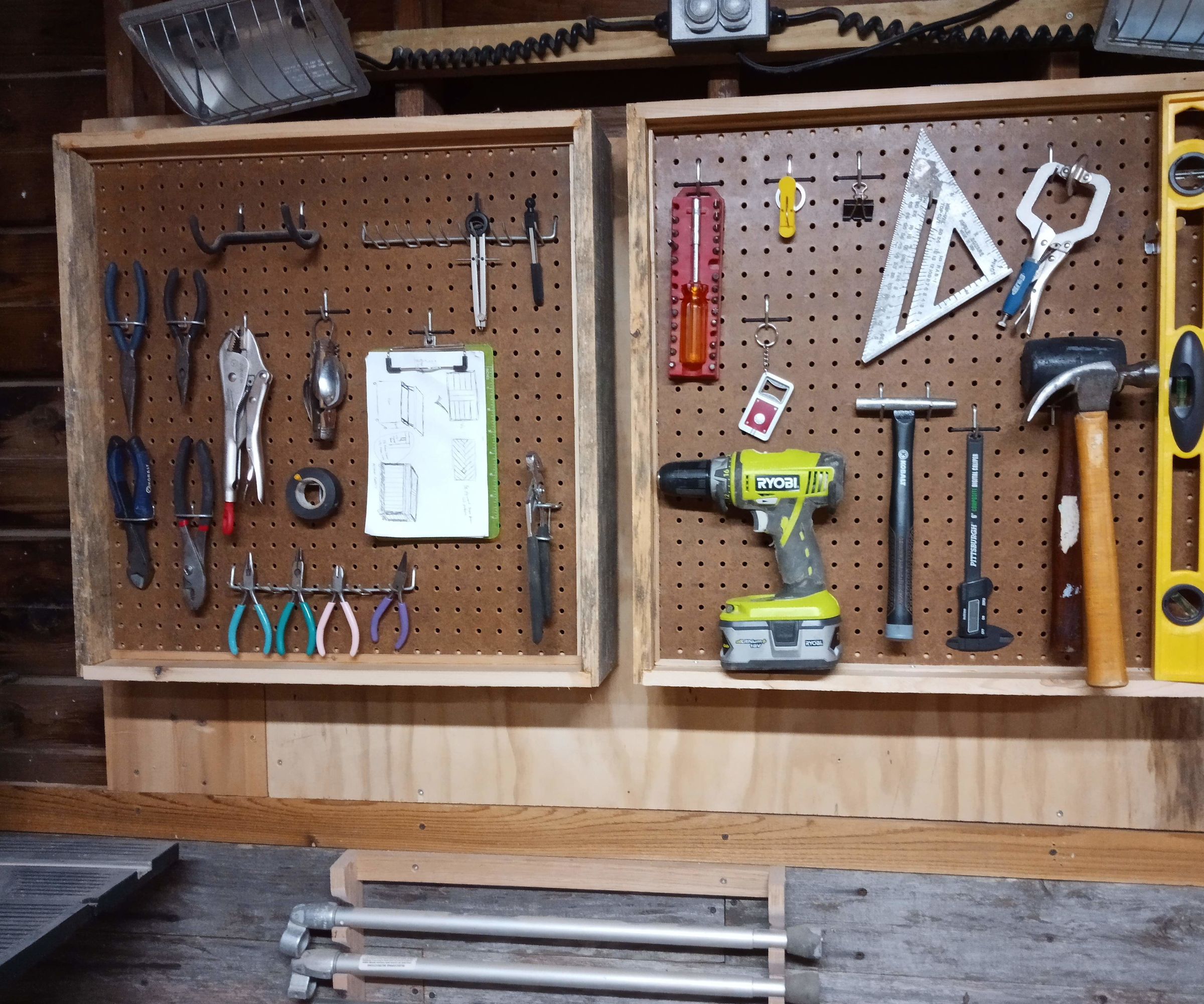 Reclaimed Tool Storage (Peg Board)