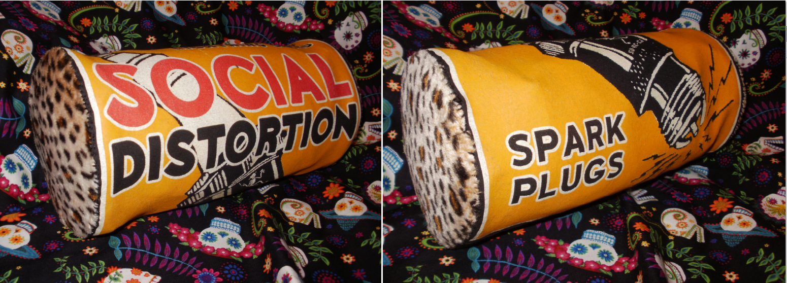 Upcycled Social Distortion Cylinder Clutch