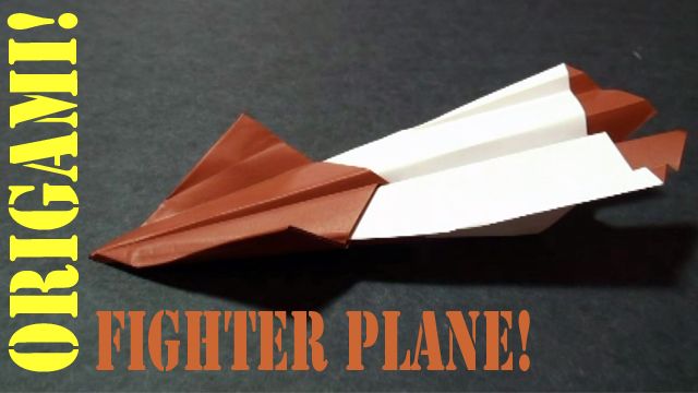 How to Make an Origami Fighter Plane (Paper Airplane)!