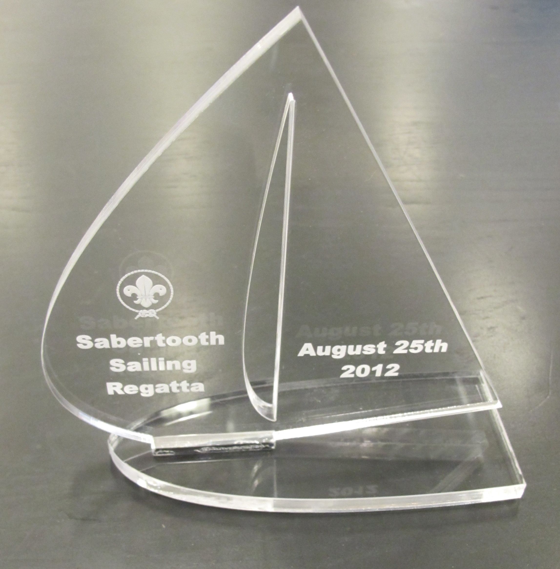 A Quick Laser Cut Sailing Trophy