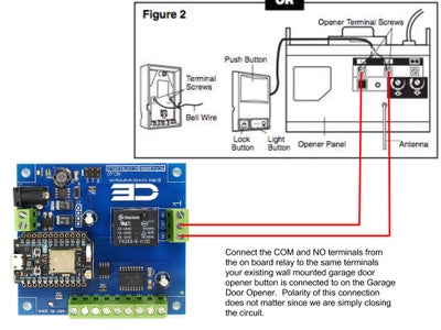 Wire Relay Board to Garage Door