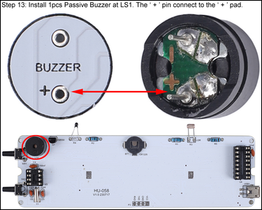 Install 1pcs Passive Buzzer at LS1