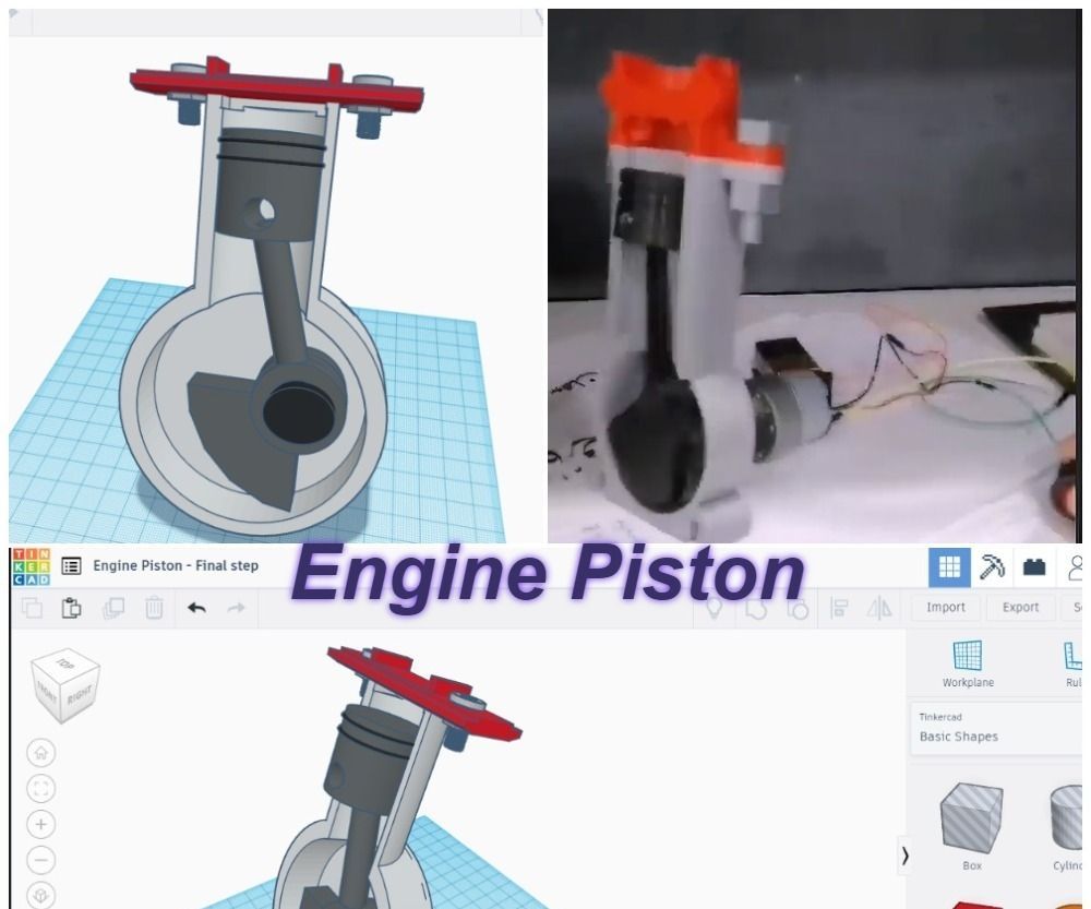 Piston Engine Working Animation