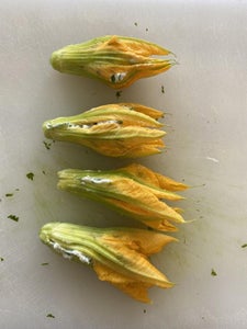 Stuffing Courgette Flowers