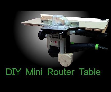 Mini router table with the simplest router lift ever
