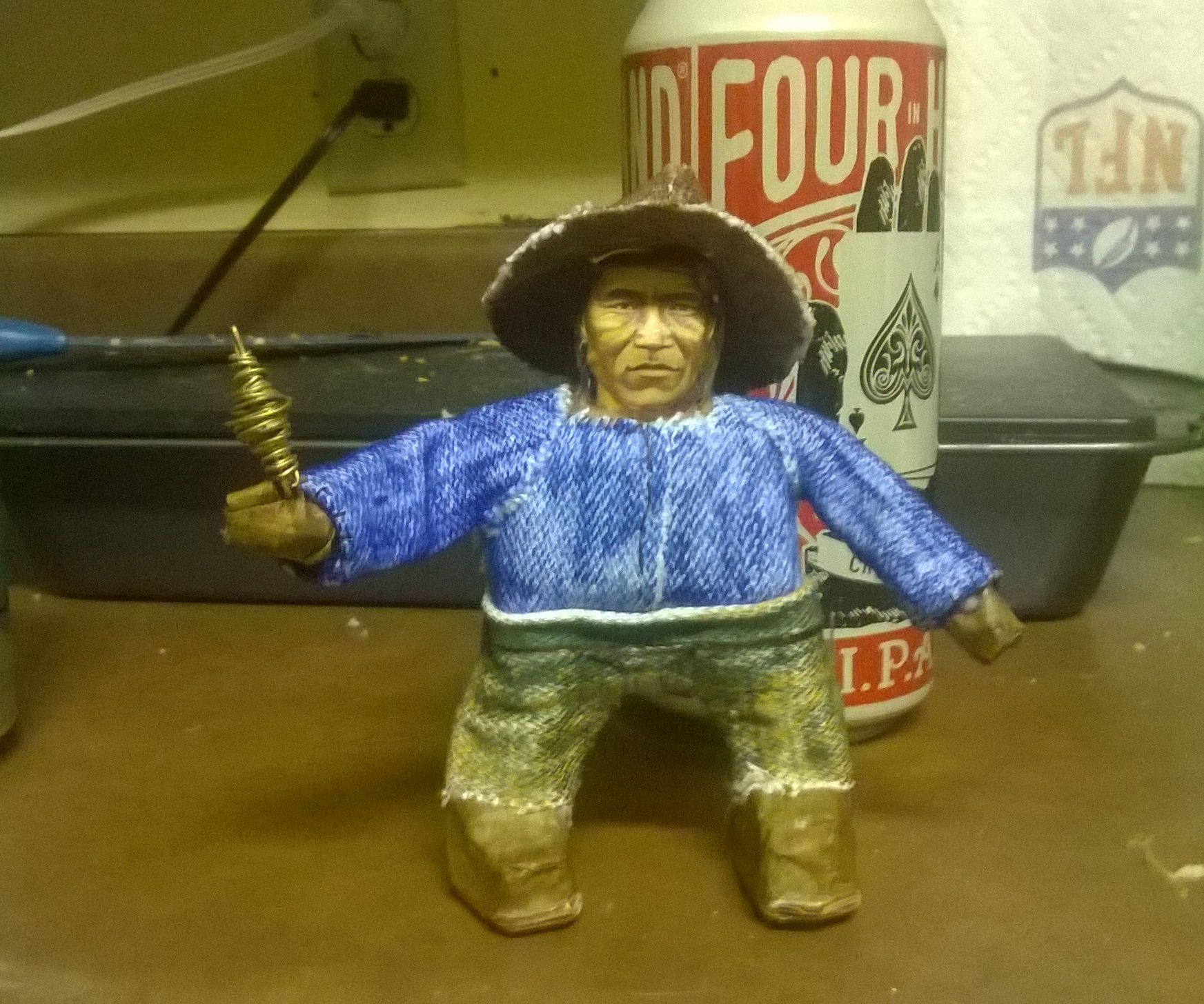Desktop Gnome (Cardboard & Denim)