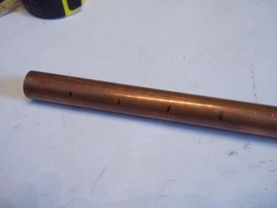 Cut the Copper Pipe Into Pieces and Sandpaper Them