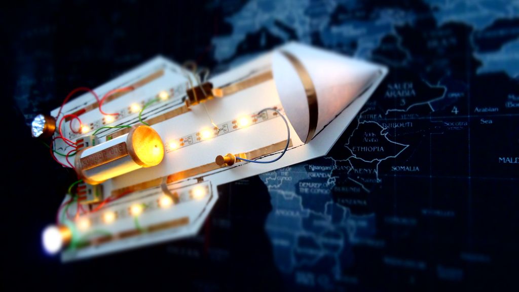 Processor Rocket Handmade DIY PaperCircuitSheet(PCS)-Rocket With Copper Band & LED : 7 Steps ...
