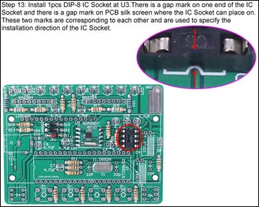 Install 1pcs DIP-8 IC Socket at U3