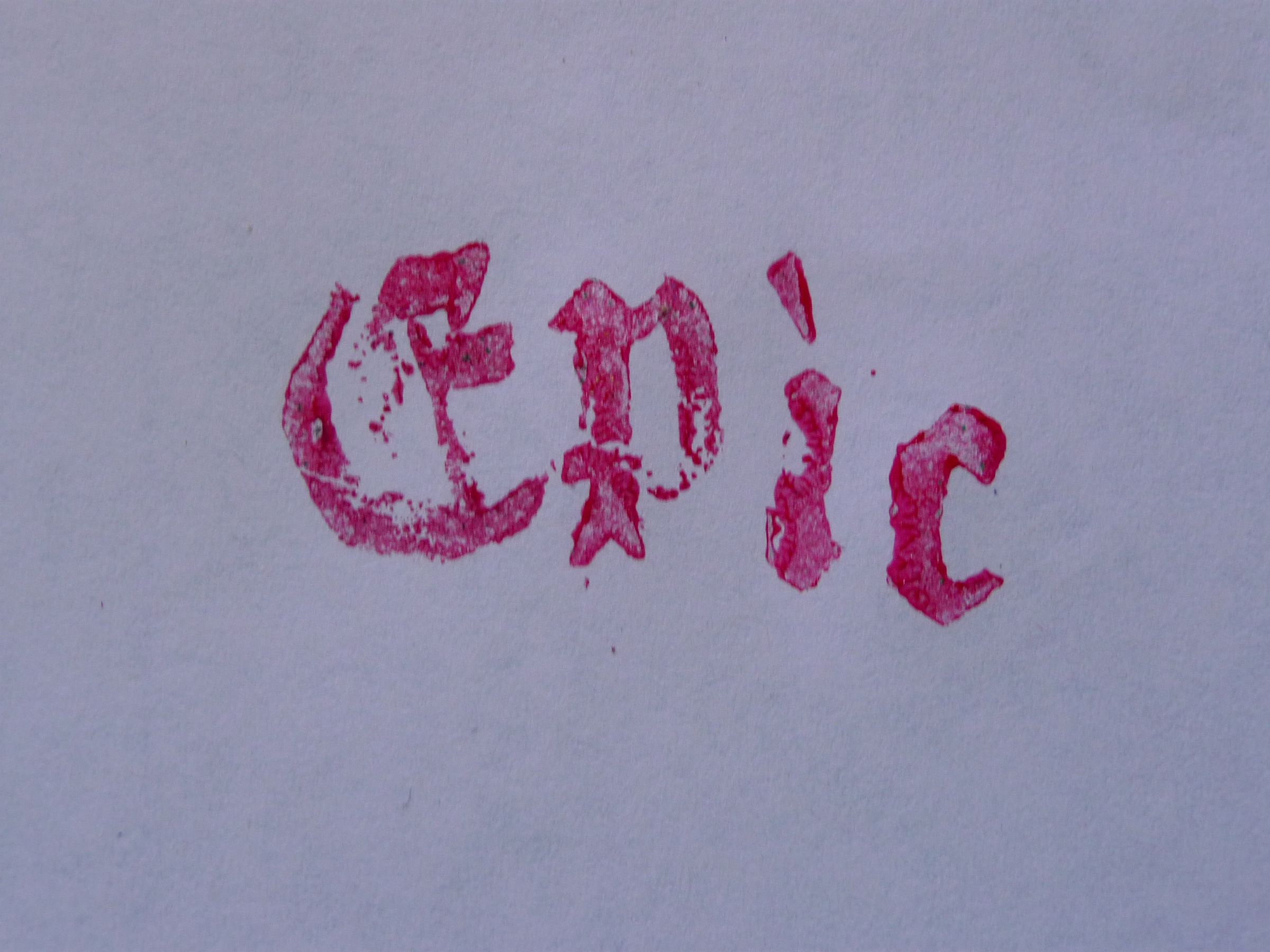 handmade 'rubberish' stamp