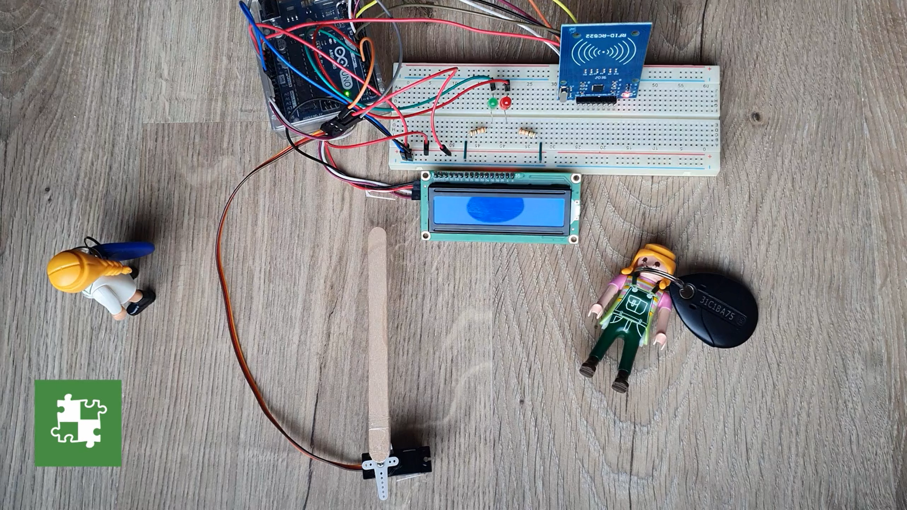 Access Control System : Arduino UNO + RFID RC522 + SG90 9g Servo Motor ...