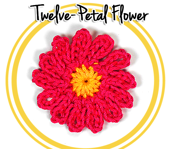 How to Crochet a Twelve Petal Flower