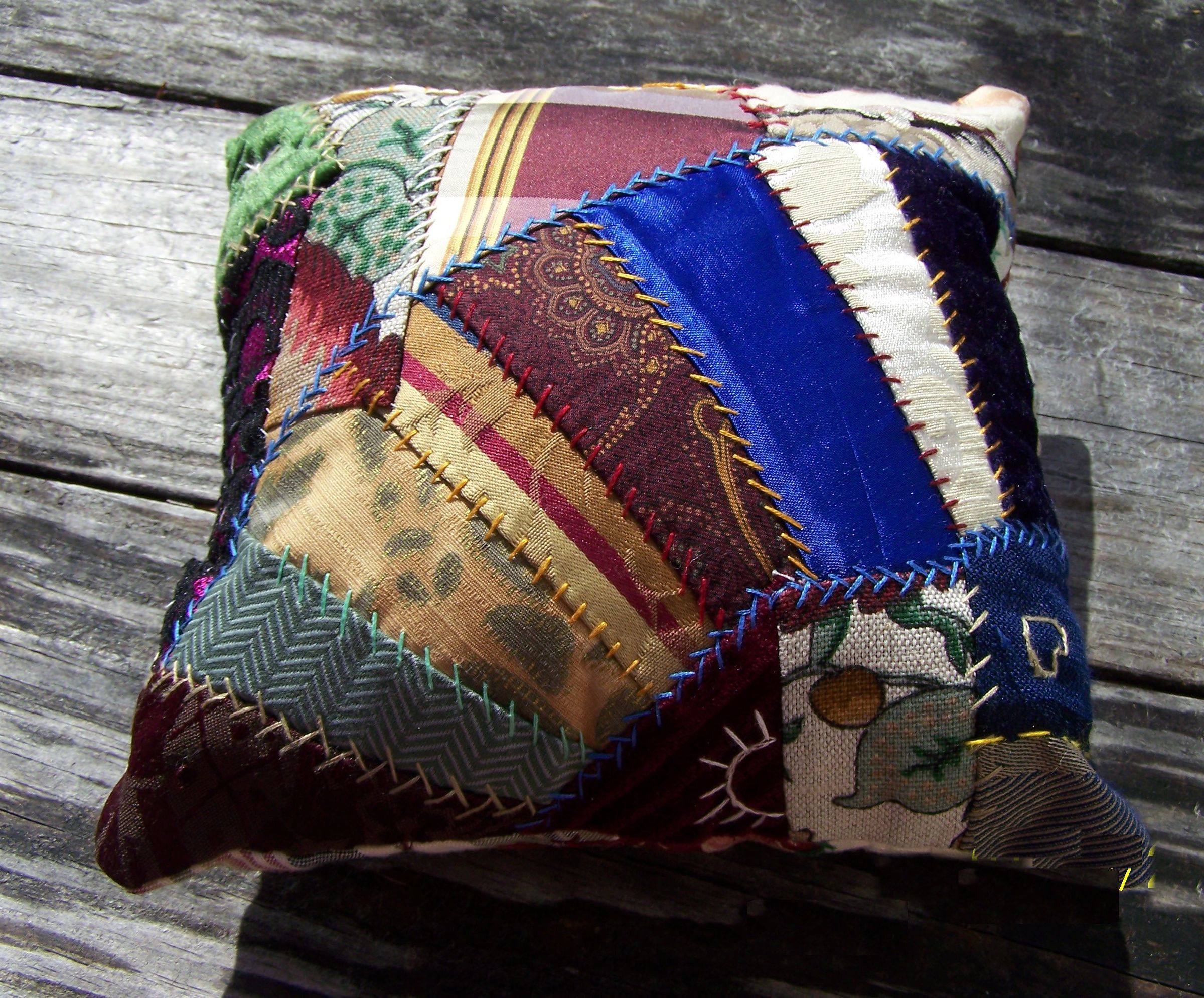Hand Embroidered Crazy Quilt Pillows Instructables