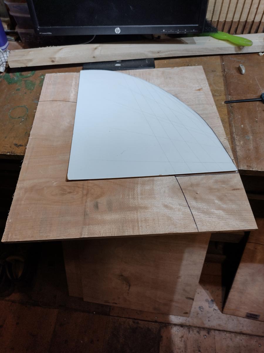 Using the 2-dimensional Template to Make a 3-dimensional Dome Mould Former