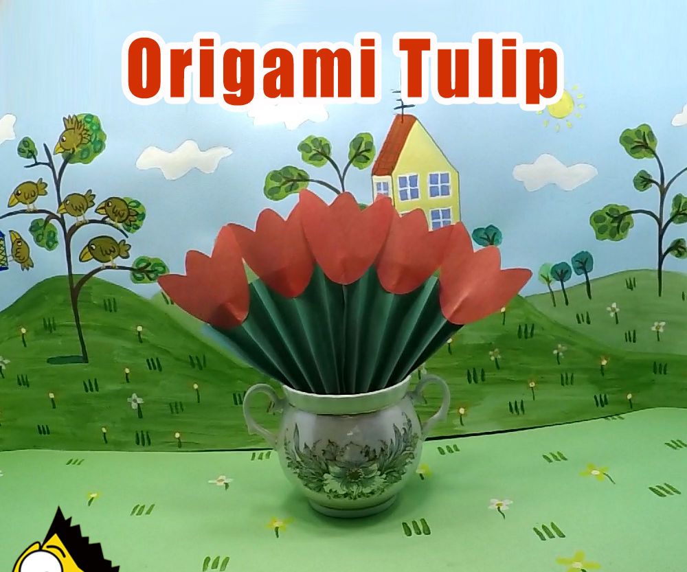 Origami Tulip - Origami BEST #origami