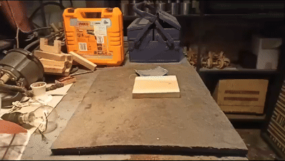 Sanding the Wooden Parts
