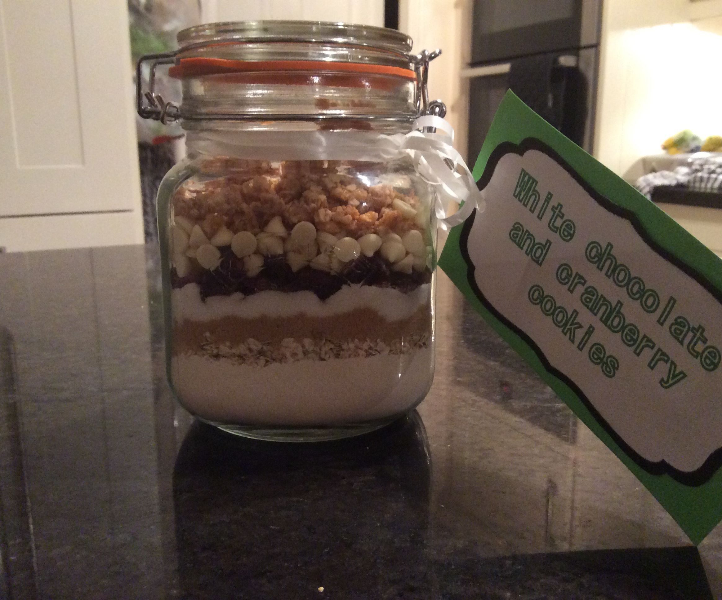 All In One Jar White Chocolate And Cranberry Cookies