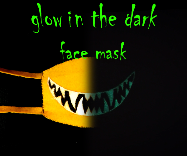 Quick and Easy Glow in the Dark Face Mask Tutorial