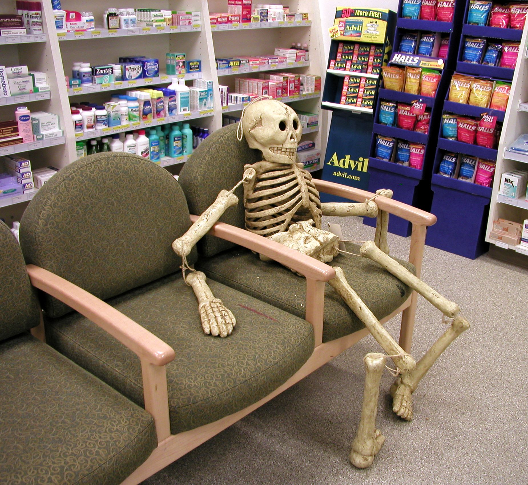 It can be a LONG wait at the pharmacy...