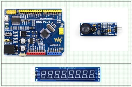 Arduino, Laser Obstacle Detection / Proximity Sensing / Line Counter