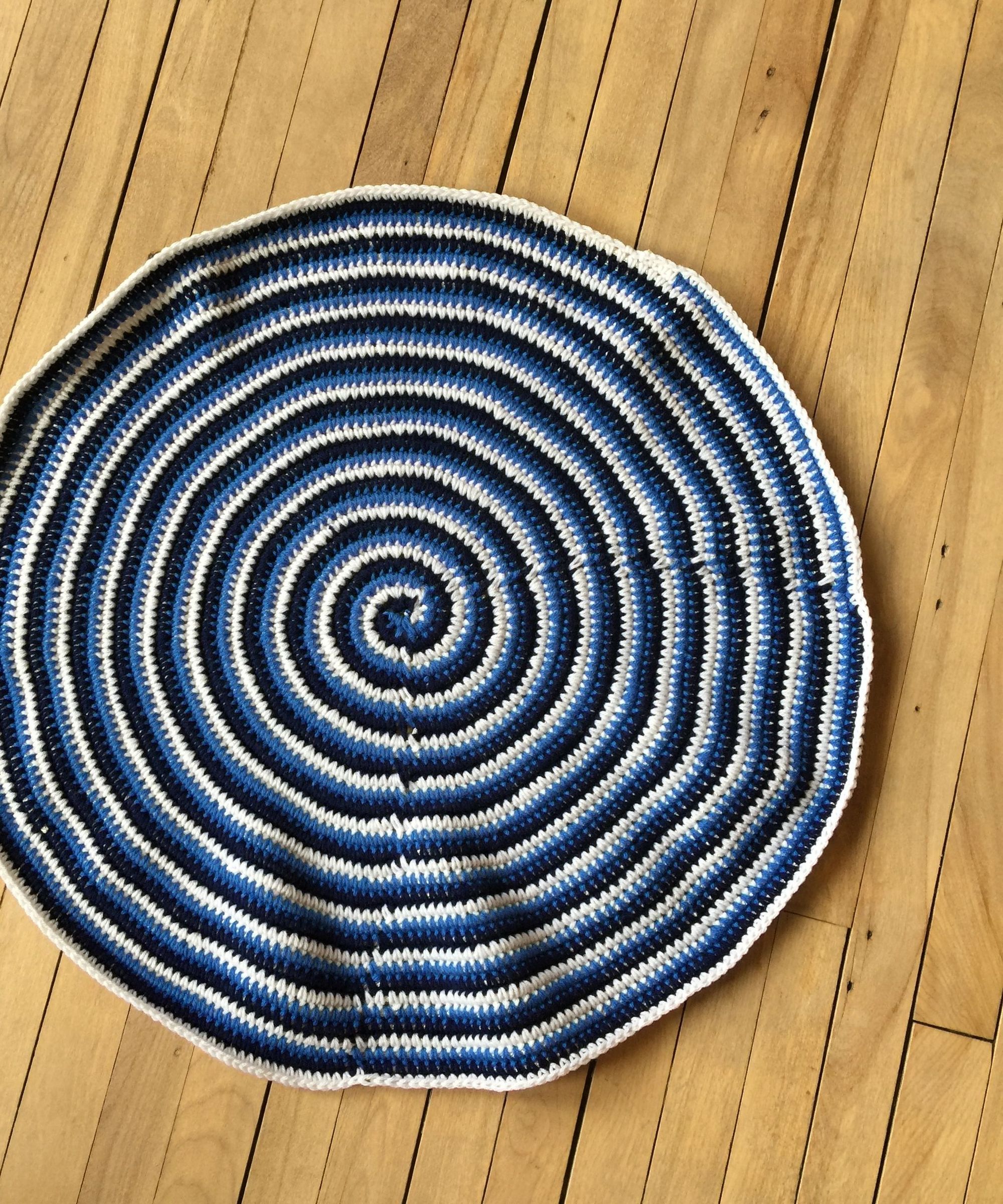 Blue Spiral Rug
